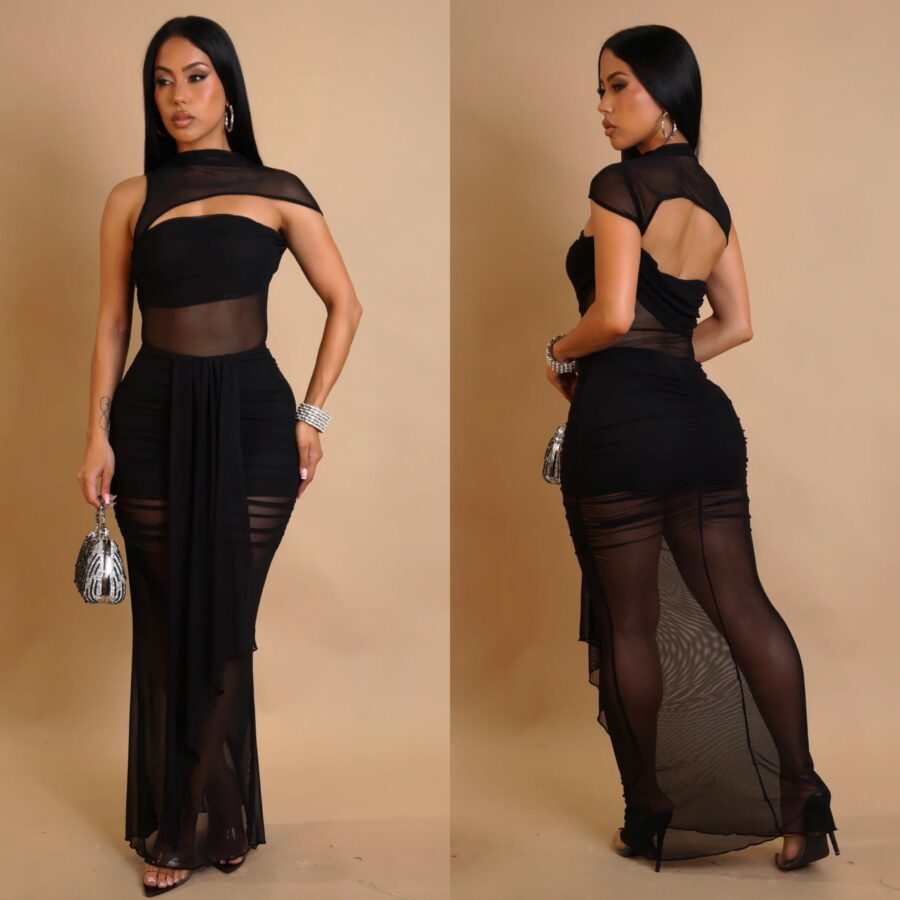 Lala Black Skirt Set